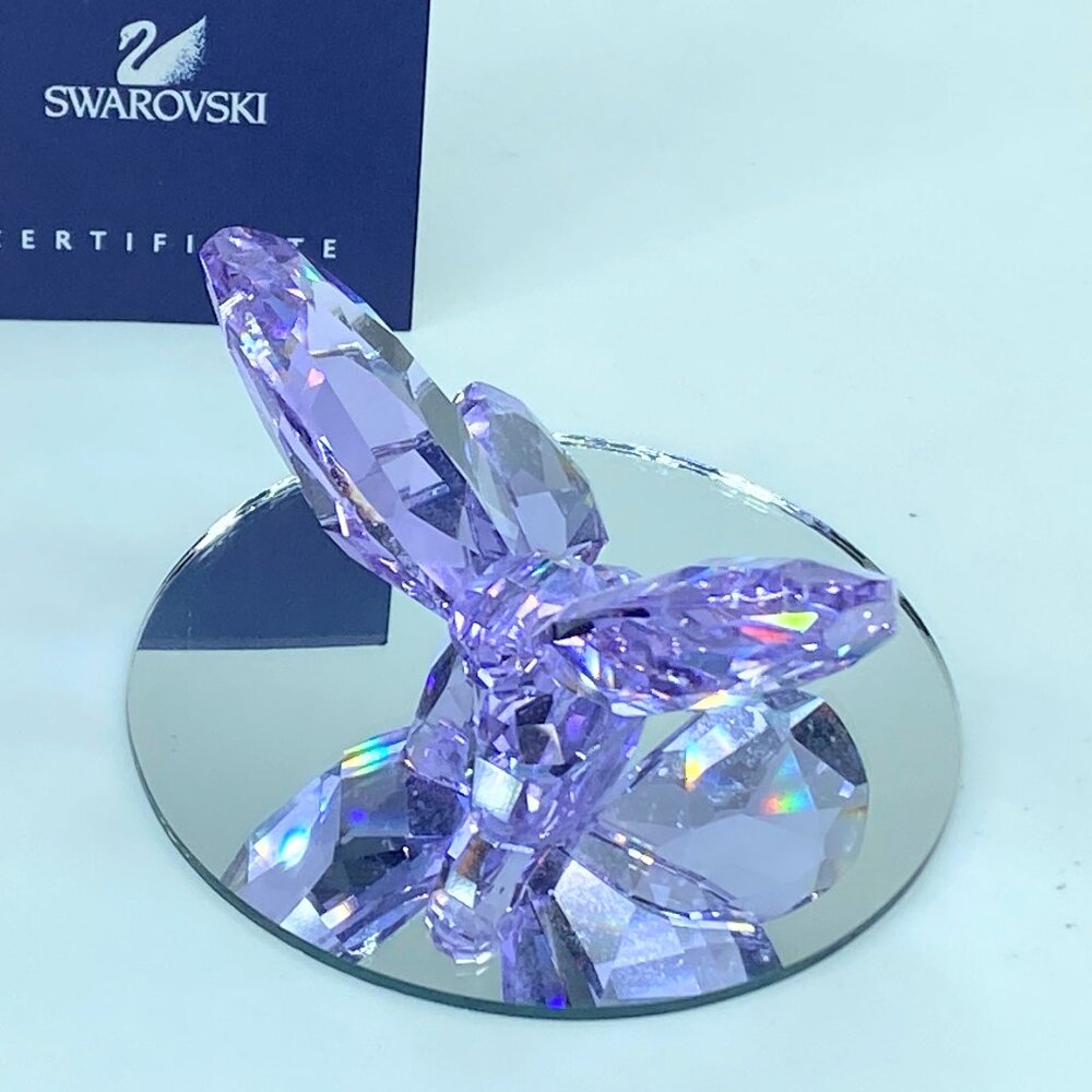 SWAROVSKI Figurine Brilliant Butterfly Violet 855803 COA Mirror S63